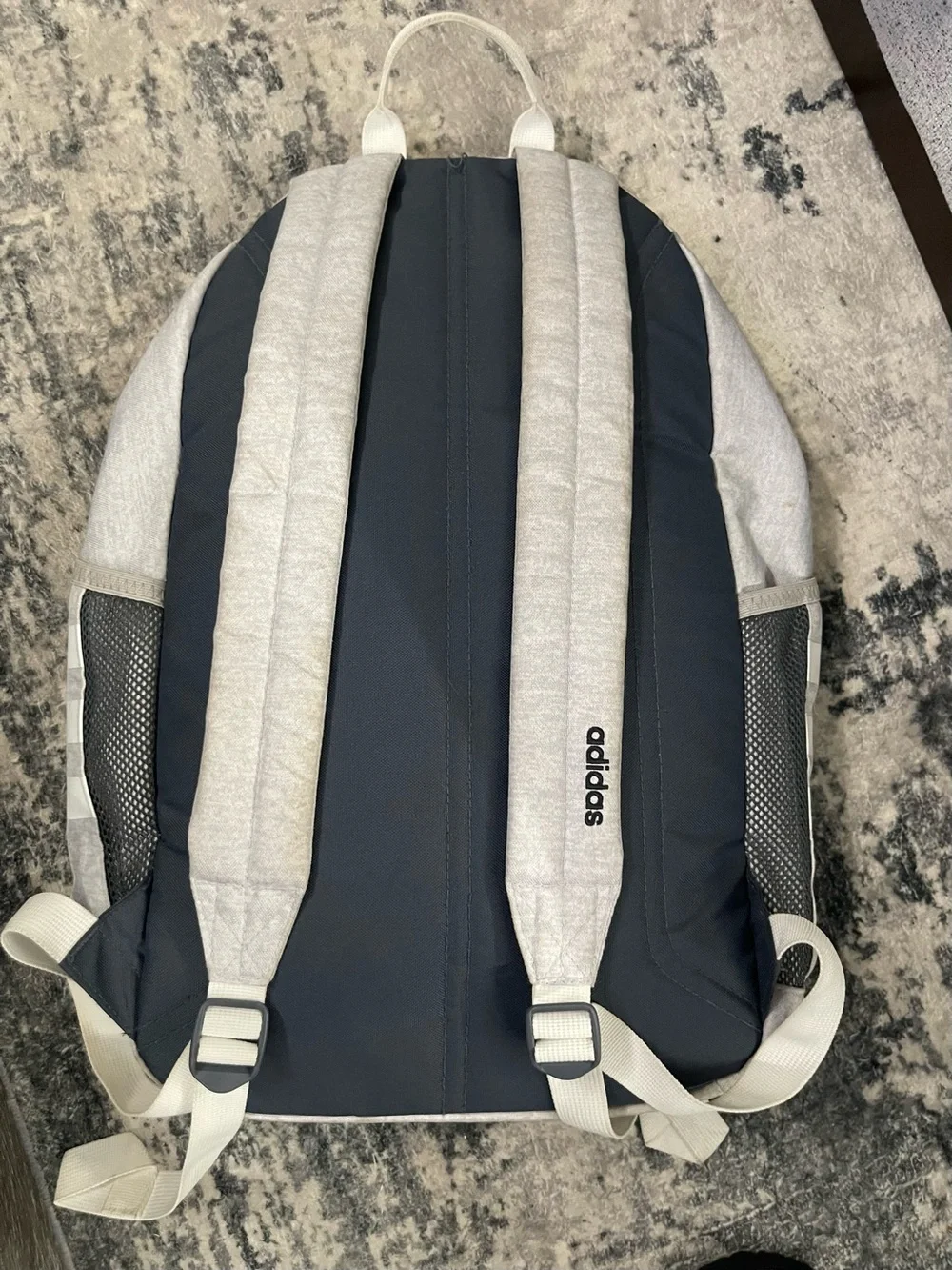 adidas Light Gray Backpack with Rainbow Logo Accent - Picture 2 of 4